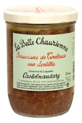Toulouse Sausages With Lentils La Belle Chaurienne Brand 750g Jar Serves Two