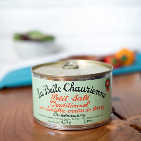 Petit Sale Traditionnel Aux Lentilles Vertes Du Berry (420g Tin Serves One) - La Belle Chaurienne French Meal For One