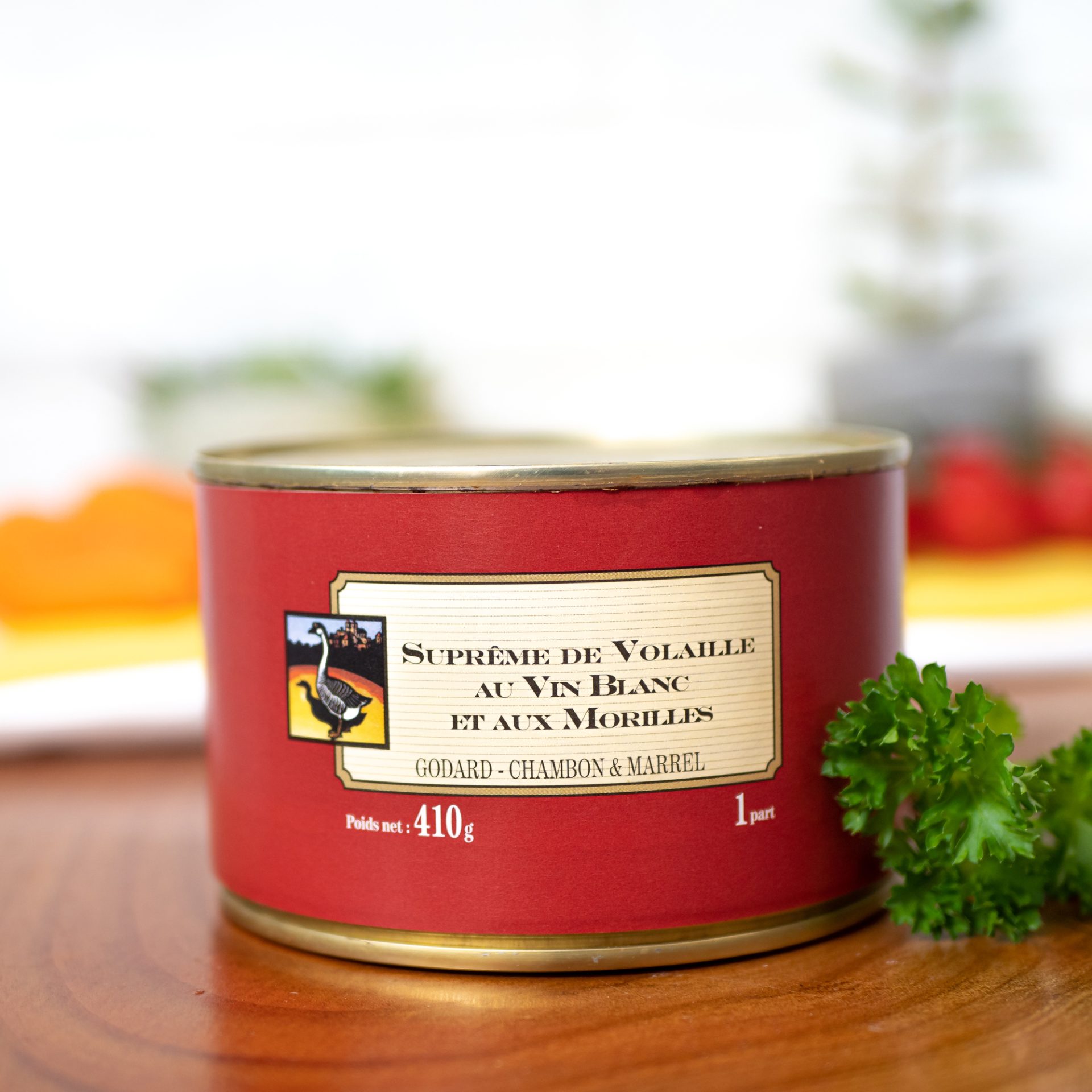 Chicken Supreme In White Wine And Morel Mushroom Sauce 410g Tin Serves 