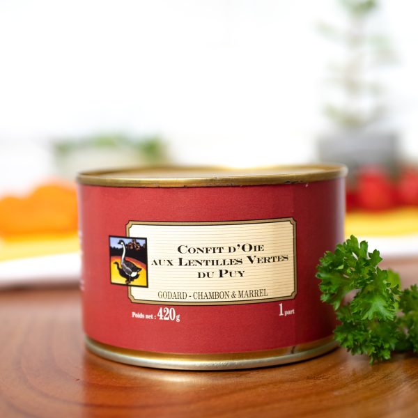 Maison Godard - Confit d´Oie Aux Lentilles Vertes Du Puy 420g tin