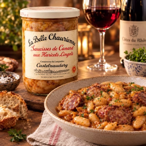 La Belle Chaurienne | Saucisses De Canard Aux Haricots Lingots | Duck Sausage Cassoulet | 750g Serves Two