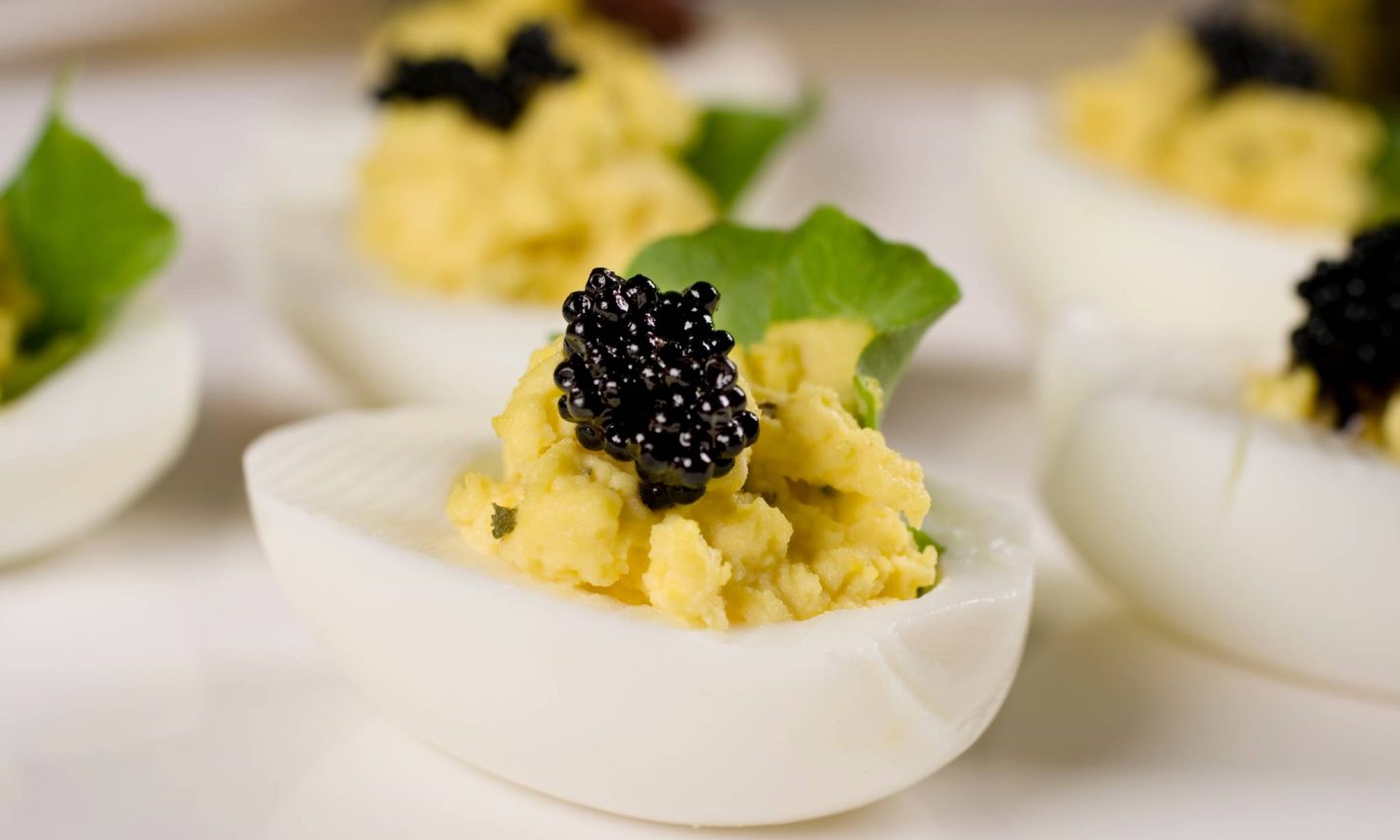 Caviar deviled eggs recipe