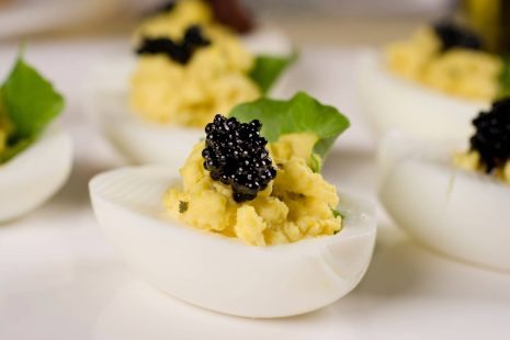Caviar deviled eggs recipe