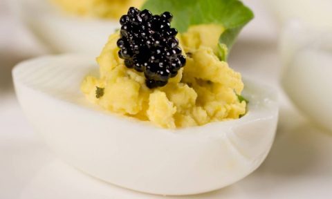 Caviar deviled eggs recipe