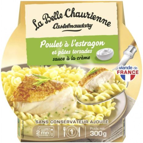 La Belle Chaurienne Poulet A L'Estragon - Tarragon Chicken With Pasta French Microwave Meal