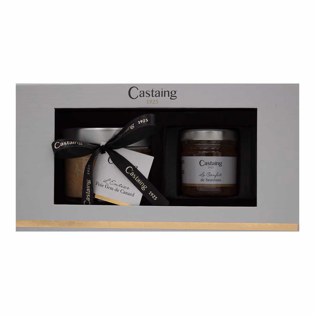 Castaing Foie Gras Gift Set Containing One Duck Foie Gras 80g And One Sauternes Wine Jelly