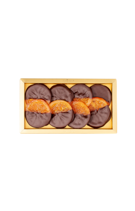 Florian - Candied Orange Segments Coated In Fine Dark Chocolate (Gift Box 8 Chocolates)