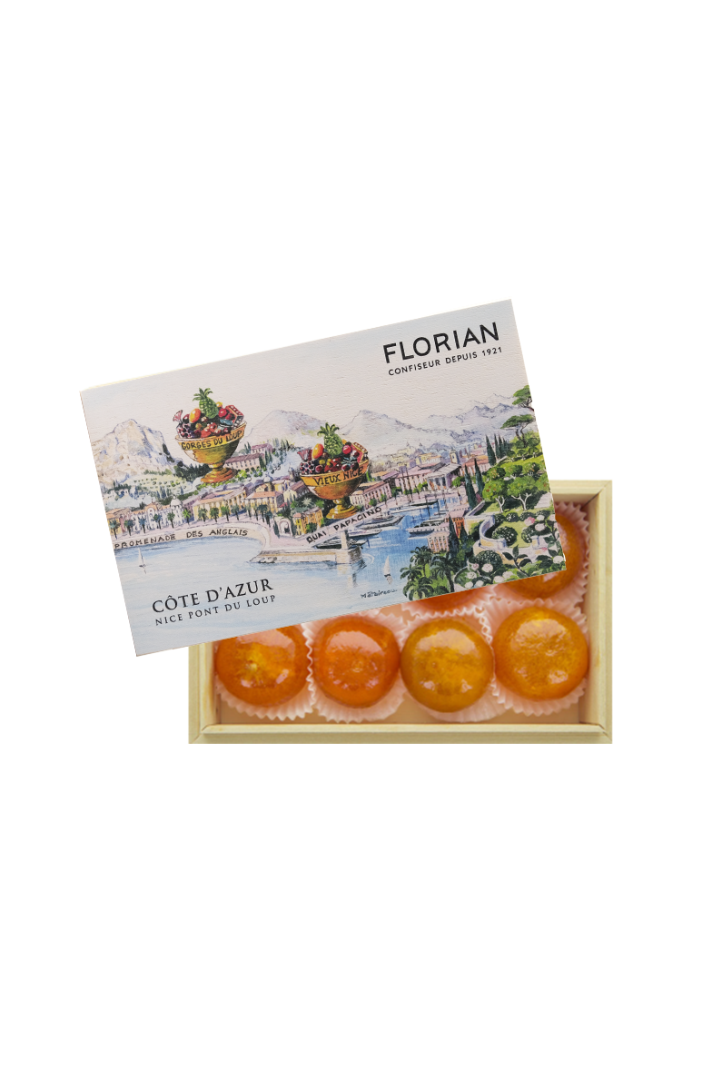 Florian - Gift Box Of Eight Clementines Confites (Candied Clementines) Cote d'Azur Gift Box