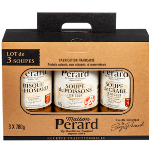 Perard Fish Soup Presentation Pack of Three Soups (Fish 780g/ xrab 780g/ lobster 780g)